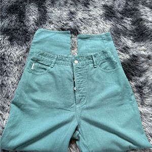BONGO Green/Teal High-Waisted Jeans